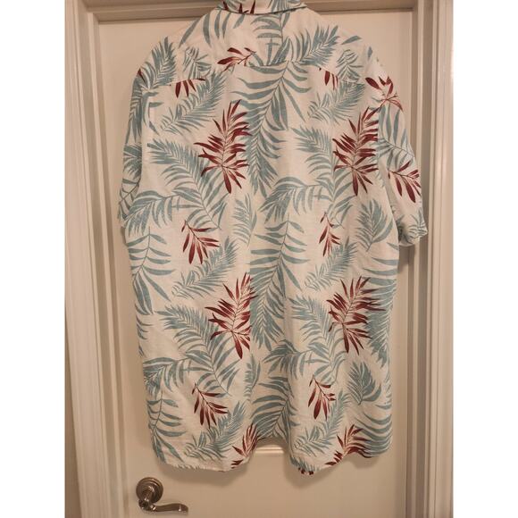 Nautica Mens Hawaiian Button Down Short Sleeve 1XLT - Picture 1 of 4